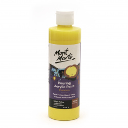 Mont Marte Acrylic Pouring Paint - 240 ml - Bright Yellow