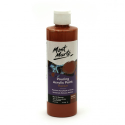 Mont Marte Acrylic Pouring Paint, 240 ml - Burnt Sienna