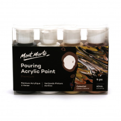 MM Acrylic Pouring Paint Set, 4 Colors, 60 ml - Celestial