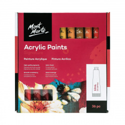 Mont Marte Acrylic Paint Set, 36 colors x 12 ml
