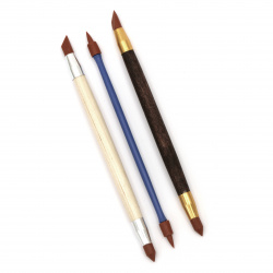 Ceramic and Clay Carving Tool Set - 3 Pieces with 6 Silicone Tips