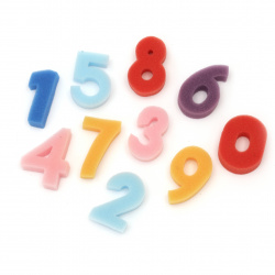 Σετ αριθμοί από  αφρό 25 ~ 45x60 mm από 0 έως 9 μιξ  χρωμάτων