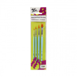 Mont Marte Discovery Taklon Synthetic Fiber Brush Set - 4 Pieces