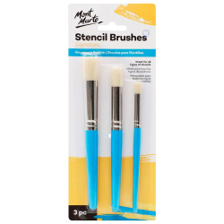 MM Stencil Brush Set, 3 Pieces - Sizes 4-8-12