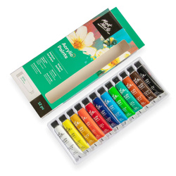Акрилни бои MM Acrylic Paints 12 цвята x12 мл.