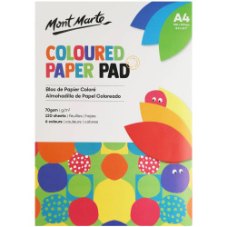 Bloc de hârtie colorată A4 6 culori 70 g/mp. m MM Bloc de hârtie colorată A4 -120 coli