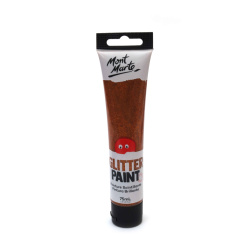 Χρώμα με χρυσόσκονη MM Glitter Paint 75ml Πορτοκαλί