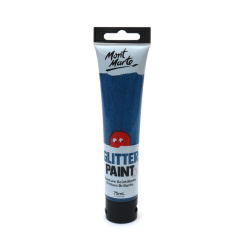 Χρώμα με χρυσόσκονη MM Glitter Paint 75ml Σκούρο μπλε