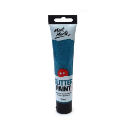 Χρώμα με χρυσόσκονη MM Glitter Paint 75ml απαλόμπλε