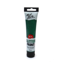 Χρώμα με χρυσόσκονη MM Glitter Paint 75ml Σκούρο πράσινο