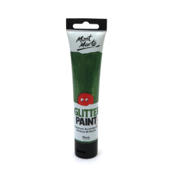Χρώμα με χρυσόσκονη MM Glitter Paint 75ml απαλό πράσινο