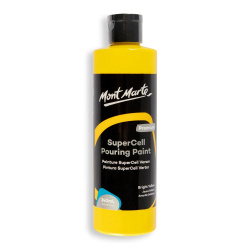 Mont Marte Super Cell Acrylic Pouring Paint, Bright Yellow, 240 ml