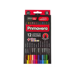 Set of Colored Pencils Intense Colors with Sharpener - 12 Colors