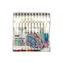 Set of Waterproof Fine Liners 0.5 mm Leto - 12 Colors