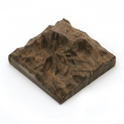 Vârf de munte / formă de munte simulată din lemn de santal masiv pentru instalare în rășină epoxidică 50x5 ~ 22x50 mm