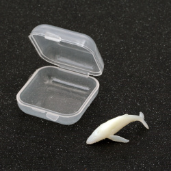 3D Figurine of a Whale, Three-Dimensional Model for Embedding in Epoxy Resin, 33x17x12 mm