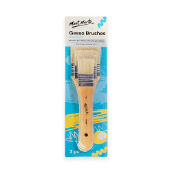 Σετ βούρτσες / πινέλα με φυσική τρίχα Mont Marte Gesso Brushes μέγεθος 2, 4 και 6 - 3 τεμάχια