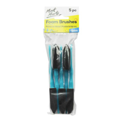 Σετ πινέλων αφρού Mont Marte Foam Hobby Brush 25mm Flat Foam Brushs - 5 τεμάχια