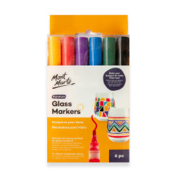 Μαρκαδόροι για γυαλί Mont Marte Glass Markers 6 τεμάχια