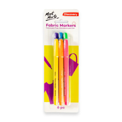 Μαρκαδόροι για ύφασμα Mont Marte Fabric Markers 6 τεμάχια