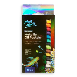 Παστέλ λαδιού μεταλλικά χρώματα Mont Marte Metallic Oil Pastels 12 τεμάχια