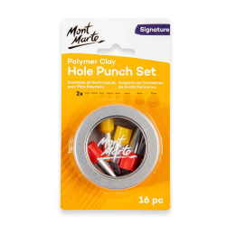 Σετ τρυπητήρων πηλού 1-10 mm Mont Marte Polymer Clay Hole Punch Set 16 τεμάχια