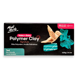 Πολυμερικός πηλός Mont Marte Make n Bake Teal 400 γραμμάρια - μπλε-πράσινο
