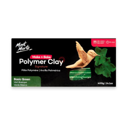 Полимерна глина Mont Marte Make n Bake Polymer Clay Basic Green 400 грама зелена