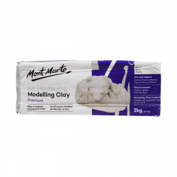 Πηλός μοντελοποίησης αυτοξηρούμενος Premium Mont Marte Air Hardening Modeling Clay λευκό -2 kg