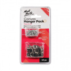 Canvas Hanger Pack - Set of 20 Screws and 20 Hooks with D-Rings