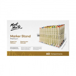 Mont Marte Slanted Stand for Alcohol Markers with 60 Compartments - 1 Piece