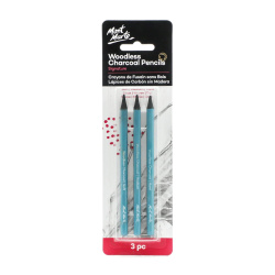 Set of MM Woodless Charcoal Pencils, soft - 3 pieces