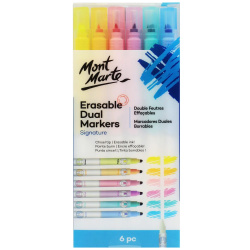 MM Signature Erasable Dual-Tip Markers, 6-Pack Set