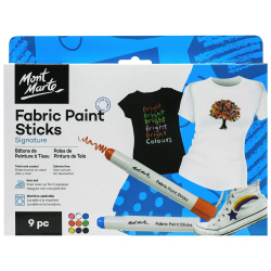 MM Fabric Paint Sticks, 9 Pieces