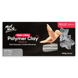 Πολυμερικός πηλός Mont Marte Make n Bake Polymer Clay 400 γραμμάρια γκρι