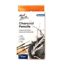 Σετ μολυβιών κάρβουνου Mont Marte Charcoal Pencils 12 τεμαχίων