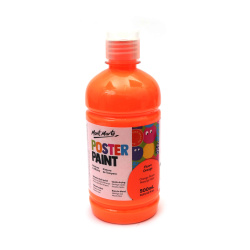 Τέμπερα για αφίσες Mont Marte Poster Paint 500 ml - χρώμα fluoro πορτοκαλί 