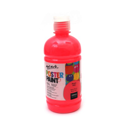 Τέμπερα για αφίσες Mont Marte Poster Paint 500 ml - χρώμα fluoro ροζ