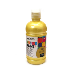 Τέμπερα για αφίσες Mont Marte Poster Paint 500 ml - μεταλλικό κίτρινο