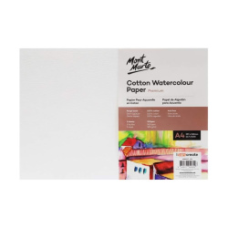 Χαρτί ακουαρέλας A4 Premium 300gsm Mont Marte Cotton Watercolour A4 - 5 φύλλα