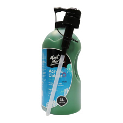 Vopsea acrilică Mont Marte Culoare acrilică cu pompă - 1000 ml - Verde sevă