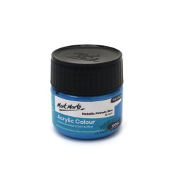 Ακρυλικό μεταλλικό χρώμα Mont Marte Colour Paint 100 ml - Metallic Phthalo Blue μπλε