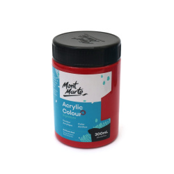 Акрилна боя Mont Marte Acrylic Colour Paint 300 ml - Λαμπερό κόκκινο