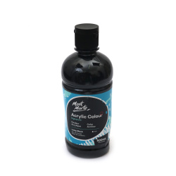 Ακρυλικό χρώμα Mont Marte Acrylic Color Paint 500 ml σε φιάλη - Μαύρο
