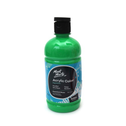 Ακρυλικό χρώμα Mont Marte Acrylic Color Paint 500 ml σε μπουκάλι - Monastral Green πράσινο