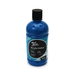 Ακρυλικό χρώμα Mont Marte Acrylic Color Paint 500 ml σε μπουκάλι - Deep Cyan σκούρο μπλε