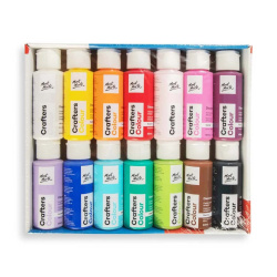 Set de vopsele acrilice Mont Marte Crafters Colour Basic Set 14 culori x 60 ml