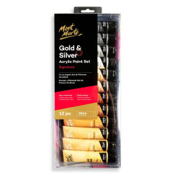 Σετ ακρυλικά χρώματα Mont Marte Gold και Silver Acrylic Paint Set 12 τεμ. x 36 ml