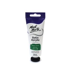 Ακρυλικό σατινέ χρώμα Mont Marte Satin Acrylic 75ml - Medium Green Πράσινο