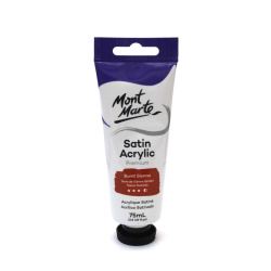 Ακρυλικό σατινέ χρώμα Mont Marte Satin Acrylic 75ml -Burnt Sienna Καφέ
